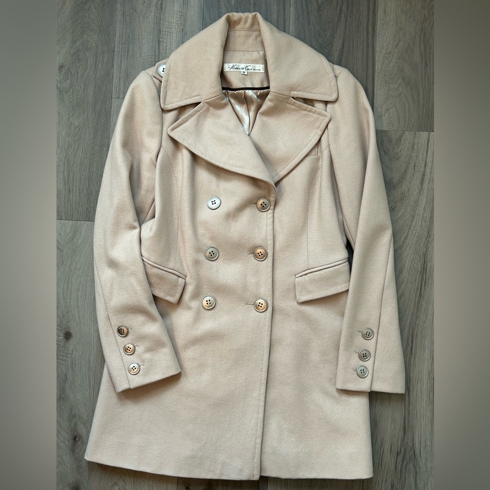 Kenneth Cole Woman’s Double Breasted Wool Blend Coat